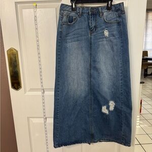 Stetson Blue Denim Maxi Skirt